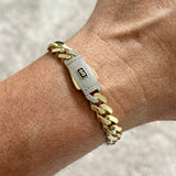 9mm 14k Yellow Gold Monaco Bracelet