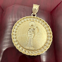 1.53” 14k Yellow Gold Grim Reaper Medallion