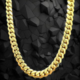 6mm 14k Yellow Gold Solid Miami Cuban Link Chain