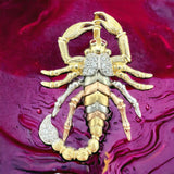 1.6” 14k Tri-color Gold Scorpio Pendant