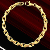 6mm 14k Yellow Gold Solid Anchor Link Bracelet