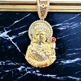 2.6” 14k Gold Saint Barbara Pendant