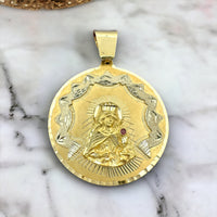 2.5” 14K Yellow Gold Saint Barbara Pendant (solid)