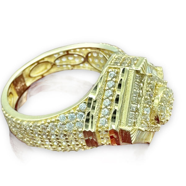 14K Yellow Gold 3D Statement Ring