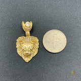 14K Yellow Gold Lion Head Pendant