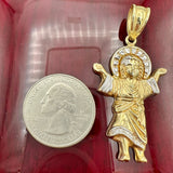 10K Yellow Gold Baby Jesus Divino Niño Pendant