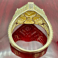 14K Yellow Gold 3D Statement Ring