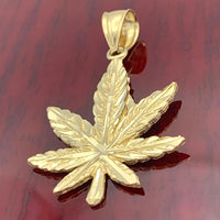 14k Gold Leaf Pendant