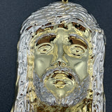 XXL 10K Yellow Gold Jesus Head Pendant