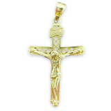 1.6” 10K Yellow Gold Crucifix Pendant