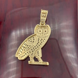 Large 14k Gold Wise Owl Pendant