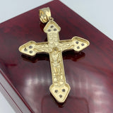 Extra Large 10k Gold Crucifix Pendant