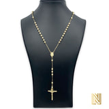 10k Yellow Gold Rosary Beads Necklace