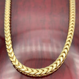 3.5mm 10k Yellow Gold  Solid Franco Chain