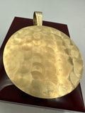 3.47” 14K Gold Handmade Solid Saint Lazarus Medallion