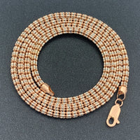 3.25mm 14K Rose Gold Ice Link Chain