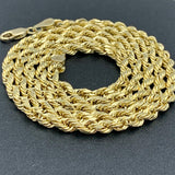 4MM 14k Yellow Gold Rope Chain