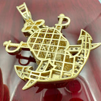 1.79” 14K Gold Pirate Skull Pendant