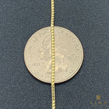 1.3MM 14K Yellow Gold Solid Franco Chain