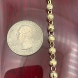 10k Yellow Gold Rosary Beads Necklace