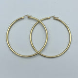 2.8” 10k Yellow Gold Hoop Earrings