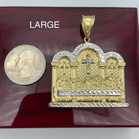 14K Yellow Gold Extra Large Last Supper Pendant
