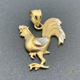 14K Yellow Gold Rooster Pendant