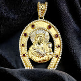 3” 14k Yellow Gold Saint Barbara Pendant