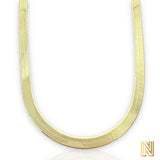 3.3mm 14k Yellow Gold Herringbone Necklace