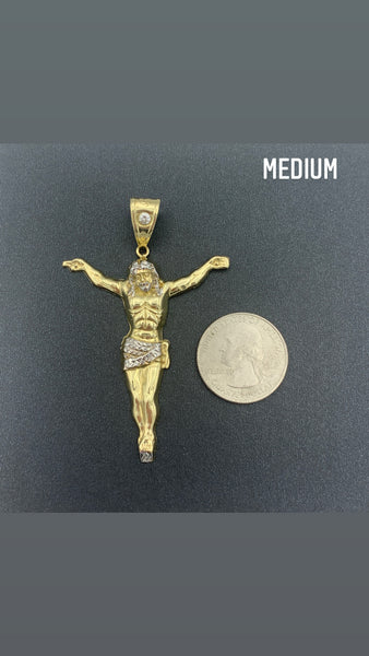 10K Yellow Gold Crucified Jesus Pendant