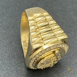 10K Gold and C/Z Royal Crown Men’s Ring