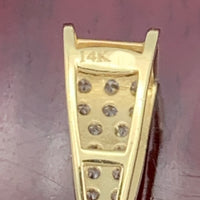2” 14k Yellow Gold 3D Barber Pole Pendant (enameled)