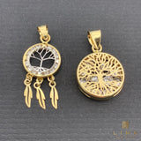 14K Yellow Gold Tree of Life Charm - various designs
