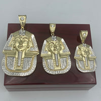 10k Yellow Gold King Tut Pharaoh Pendant
